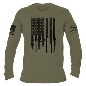 Grunt Style Rifle Flag long sleeve tee S